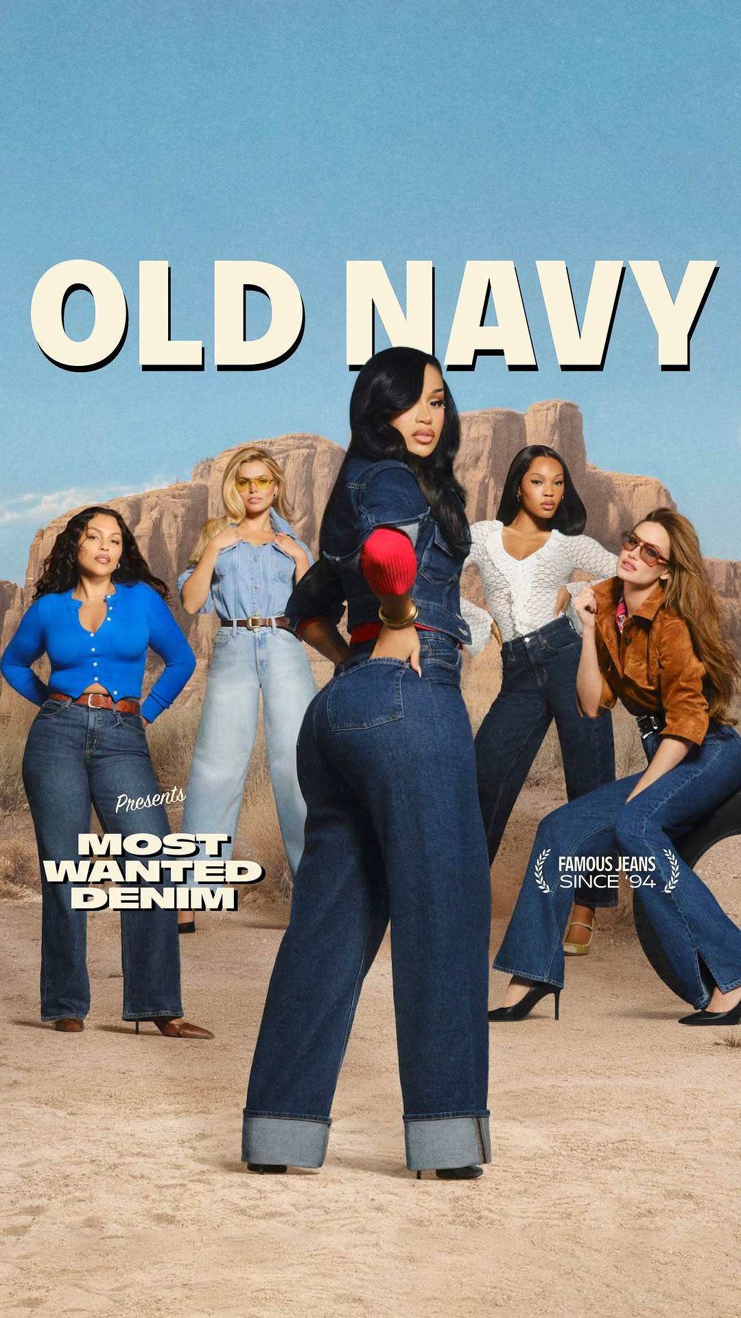 now playing: THE MOST WANTED, our fall denim blockbuster starring @iamcardib and an all-star cast. scene-stealing fits. ...